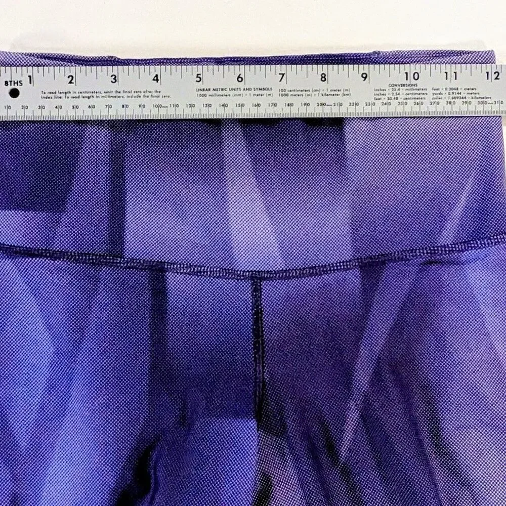 Reebok Women's Speedwick Small Purple  and White High Rise Leggings Flaw